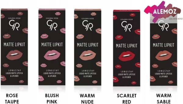 ⁦GOLDEN ROSE MATTE LIP KIT BLUSH PINK⁩ - الصورة ⁦2⁩
