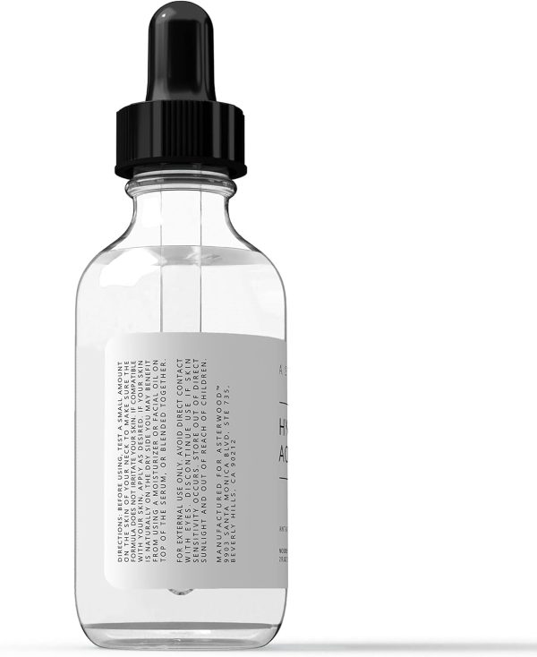 ⁦ASTERWOOD NATURALS Pure Hyaluronic Acid Serum for Face - Plumping, Anti-Aging & Hydrating - Fragrance-Free, Pairs Well with Vitamin C Face Serum & Hylunaric Acid Moisturizer, 29ml/1 oz⁩ - الصورة ⁦8⁩