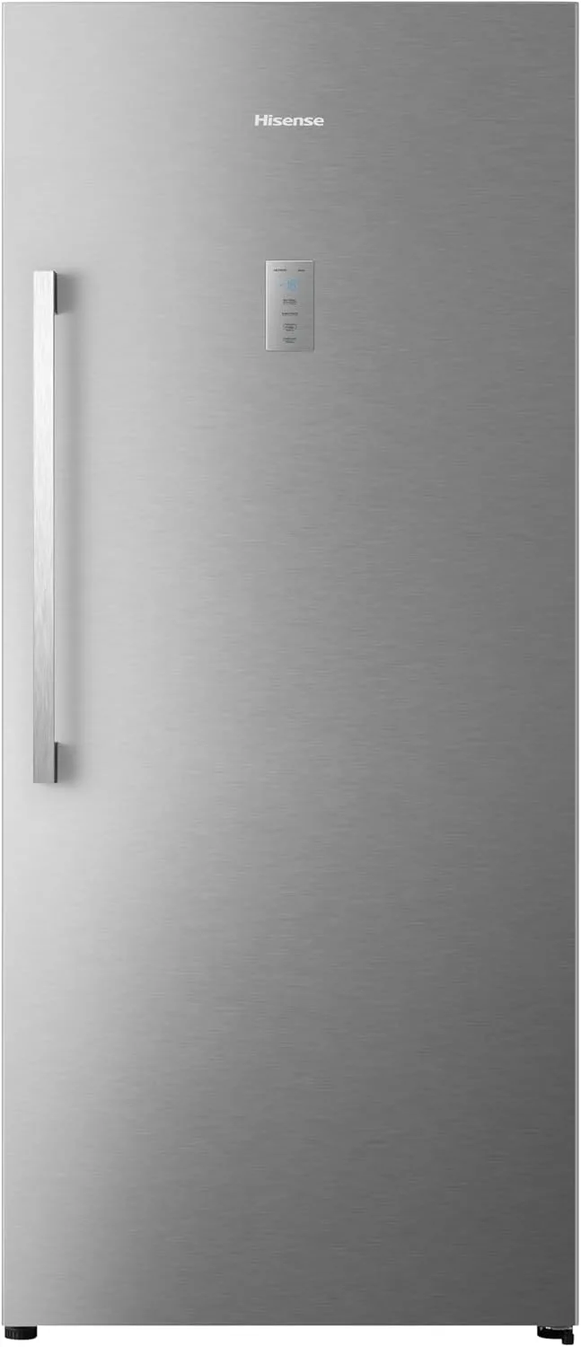 Hisense Upright 381 lt 13.5 CuFt Refrigerator, total No Frost Noiseless Defrost Compresser, Maximum Capacity, Premium Silver.
