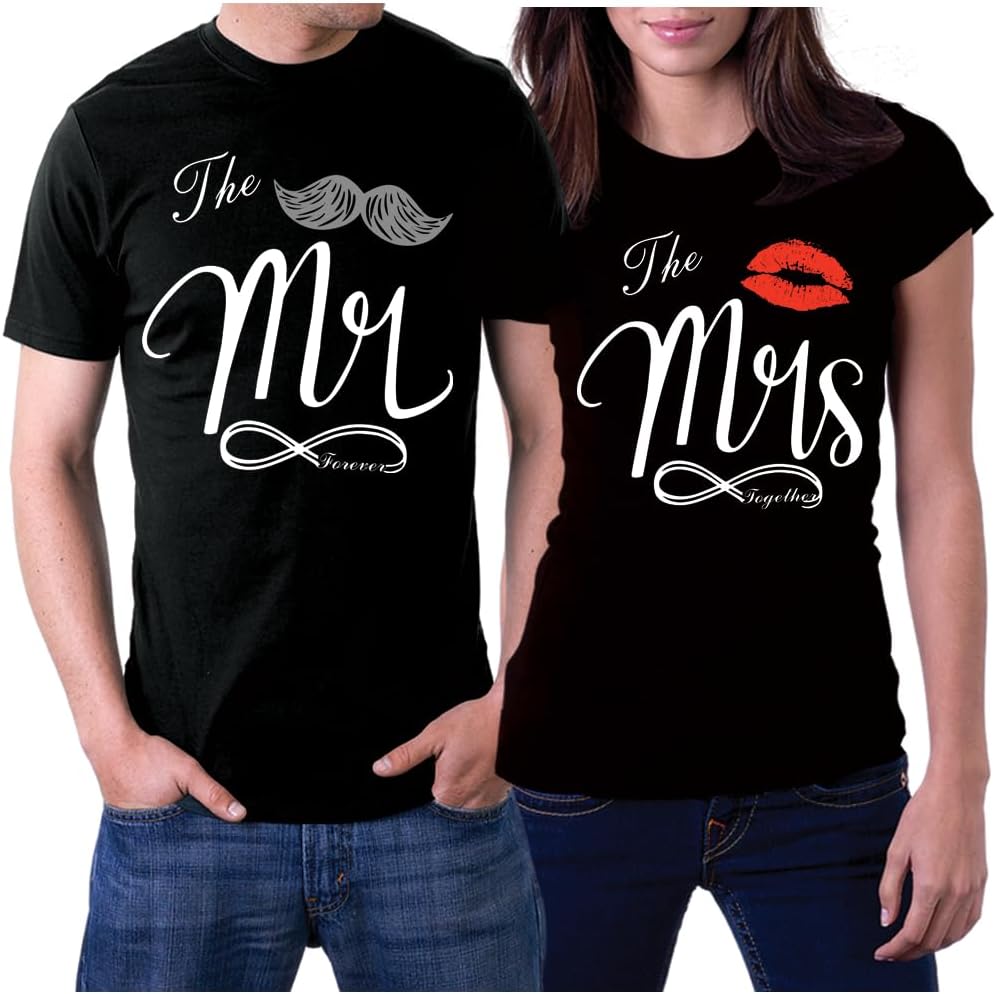 Matching Shirts Set for Couples Him and Her Husband Wife 5 Matching Shirts Set for Couples Him and Her Husband Wife - الصورة 5