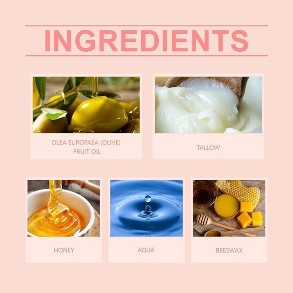 ⁦Tallow Cream, Balm Face Moisturizer for to Reduce Fine Lines and Wrinkles, Tallow Balm Natural Skin Care Balm Moisturizer, Facial Sensitive Skin Care (4.23oz)⁩ - الصورة ⁦6⁩