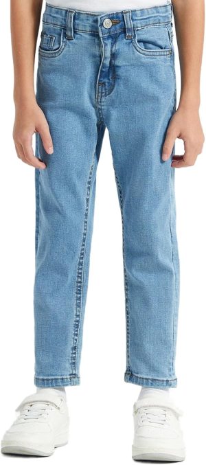 رد تاغ بنطلون جينز للاولاد بـ 5 جيوب لون ازرق