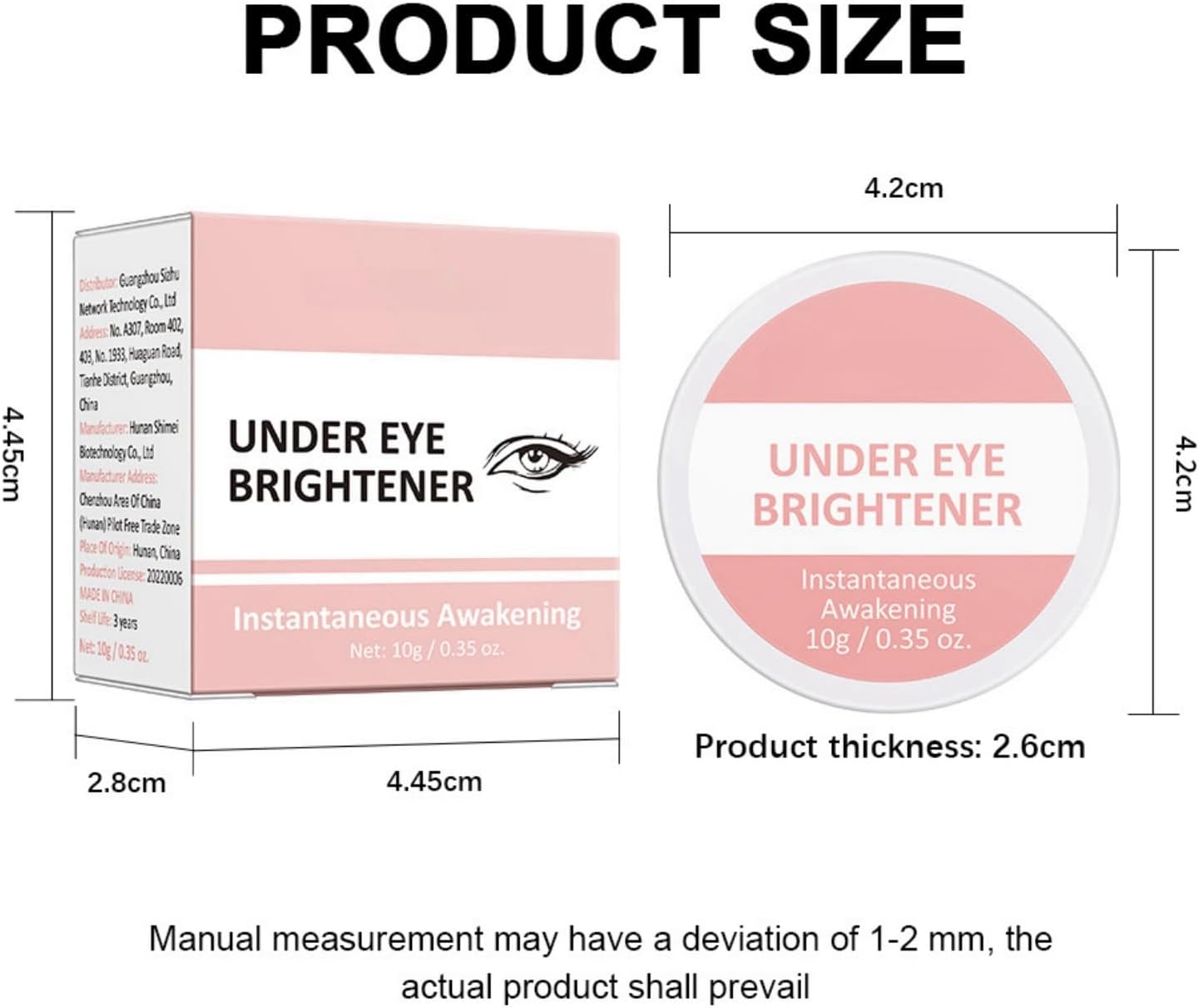 Under Eye Brightener, Color Corrector for Dark Circles, Eye Concealer Colour-Correcting Pink Cream, Blemish Concealer Korean Makeup for Dark Circles 7 Under Eye Brightener, Color Corrector for Dark Circles, Eye Concealer Colour-Correcting Pink Cream, Blemish Concealer Korean Makeup for Dark Circles - الصورة 7