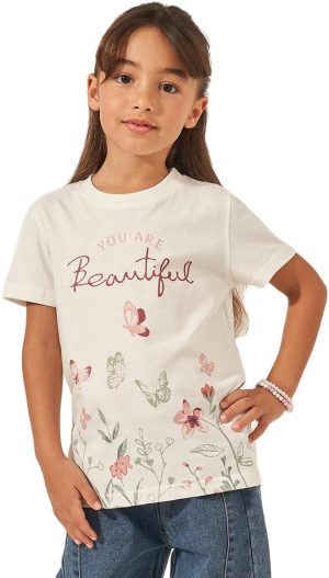 Styli Girls Graphic Print Short Sleeve T-Shirt