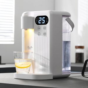 3 L Countertop Instant Hot Water Dispenser 3-Sec quick heating direct drinking machine small water purifier Adjustable Temperature，Portable Automatic Hot Water Home Office Dorm (White)