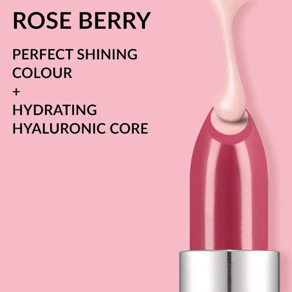 ⁦Avon Hydramatic Shine Lipstick with a Hydrating Hyaluronic Core-ROSE BERRY⁩ - الصورة ⁦2⁩