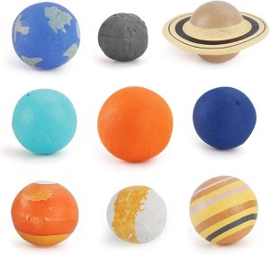 Nine Planets Model, Solar System Planet, Figure Playsets Collection Educational Toy for Astronomy Enthusiast, Fit for Toddlers and Kids