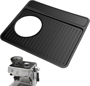 Espresso Machine Accessories Compatible with Breville 870/880, Coffee Tamper Mat and Microfiber Cloths, Food Grade Silicone Mat and Barista towel for Essential Coffee Bar Accessories