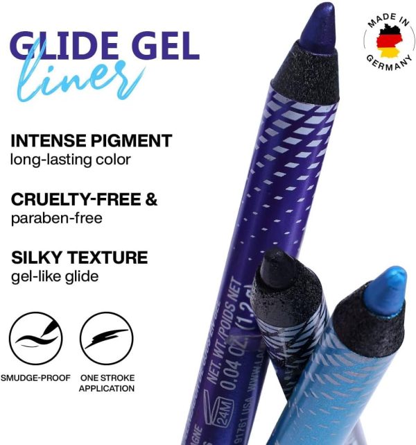 ⁦L.A. Girl Glide Gel Eyeliner Pencil – Brown Long-Lasting, Smudge-Proof, Smooth Application, Waterproof Formula for All-Day Wear, Intense Pigment, Cruelty-Free Eye Makeup, 1.2g⁩ - الصورة ⁦5⁩