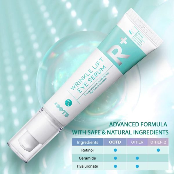 ⁦#OOTD Vegan Retinol Eye Cream Serum with Ceramide, Hyaluronate [30 g] Youthful Korean Wrinkle Lift Solution, Anti Aging Solution, Kbeauty Face + Skin Care⁩ - الصورة ⁦6⁩