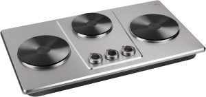 Koolen Electric Cooker, 2800W, 3 Burners, Silver