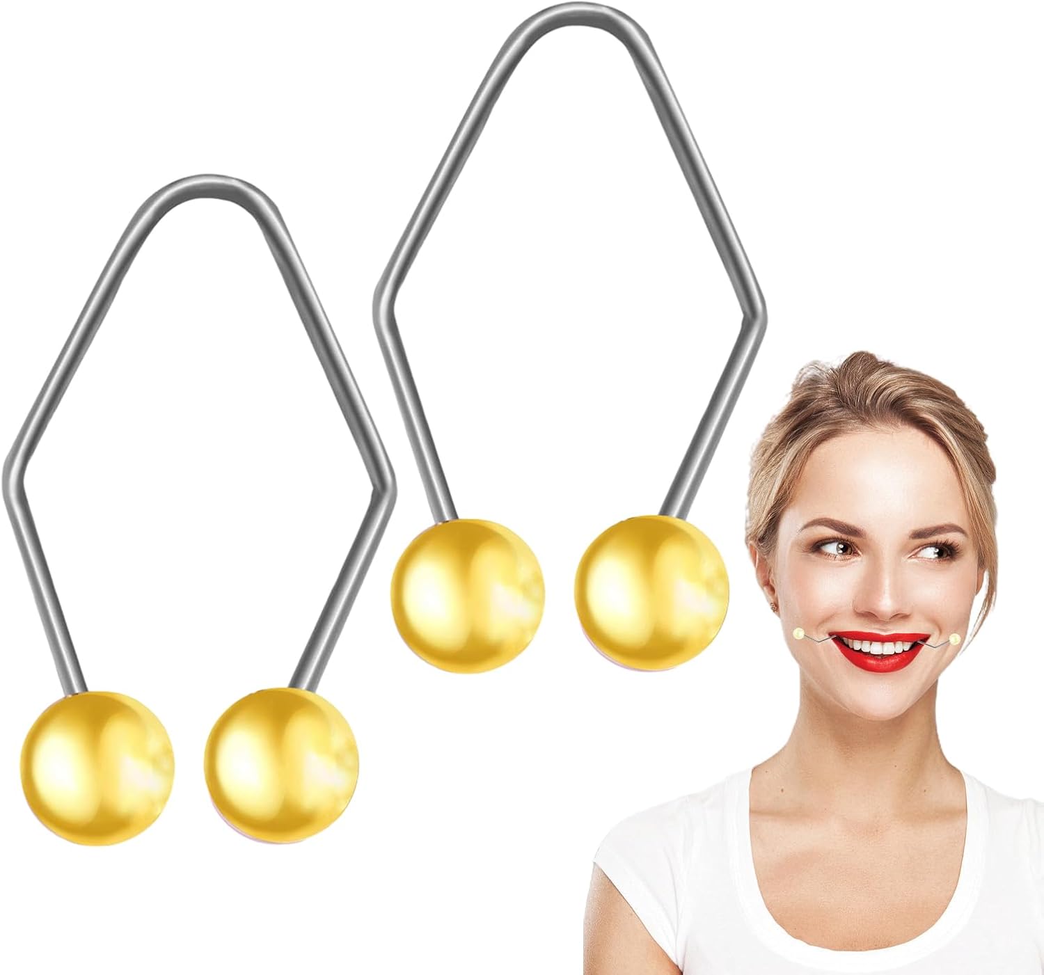 Cheek Exerciser,Fashionable Stainless Steel Muscle Trainer for Cheeks - Face Beauty Products for Smile for Studying, Working, Reading, Typing, Sleeping 1 Cheek Exerciser,Fashionable Stainless Steel Muscle Trainer for Cheeks - Face Beauty Products for Smile for Studying, Working, Reading, Typing, Sleeping