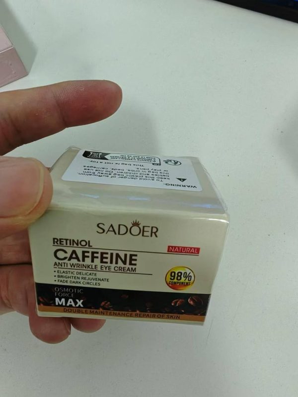 ⁦BSMKCL Face Moisturiser Retinol Cream, Caffeine Eye Cream for Dark Circles, Puffiness, Wrinkles, Hydrating, with Coffee Extract Caffeine Hydrating Facial Cream, Tightening Firming Skin 0.70 oz⁩ - الصورة ⁦7⁩