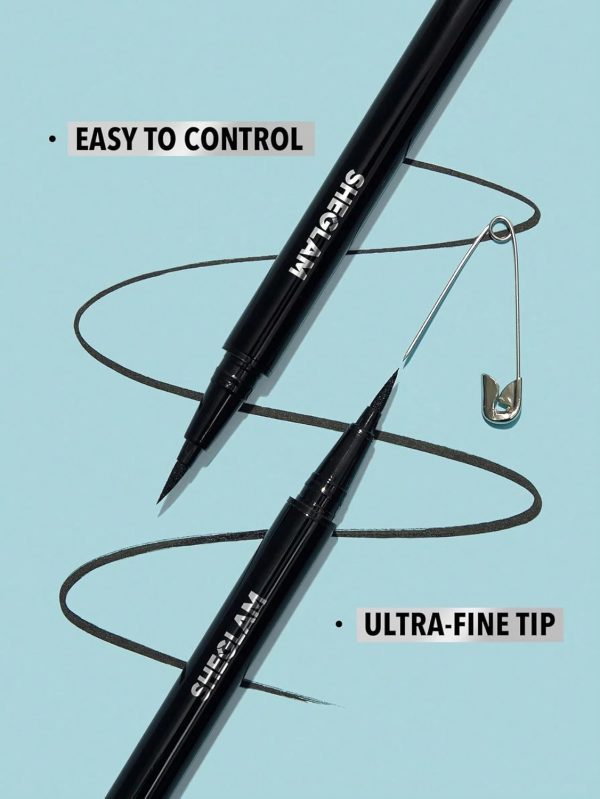 ⁦SHEGLAM Pro Precision Waterproof Liquid Eyeliner Long Lasting Smudge Proof Matte Eyeliner Pencil Makeup⁩ - الصورة ⁦3⁩
