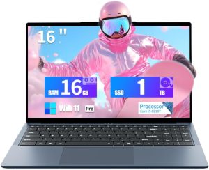 AVENKA Gaming Laptop i5, 16 inch Laptop Up to 3.60 GHz, Business Notebook Computer for 16GB RAM 1TB SSD, Full HD 1920X1200 Display Backlit Keyboard 180 Angle Opening,Business Work laptops,WiFi 5,HDMI