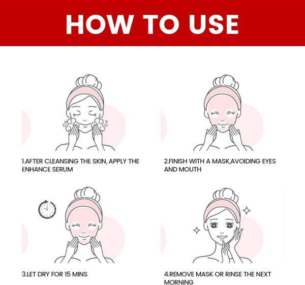 ⁦KISSIO Collagen Wrapping Mask Set,Enhance Serum and Peel Off Facil Mask for Elasticity,Hydrating,Glowing and Plumping Skin,Face Mask with Collagen,Peptide and Niacinamide,Skin Care⁩ - الصورة ⁦7⁩
