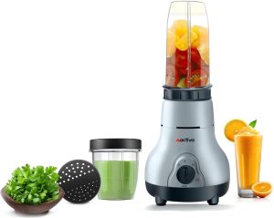 ACTIVA Easy Mix Nutri 2 Jar Mixer Grinder Powerful 500 Watt Motor | Long Lasting Shock Proof Abs Body | Heavy Duty Motor With Nano - Grinding Technology, Black