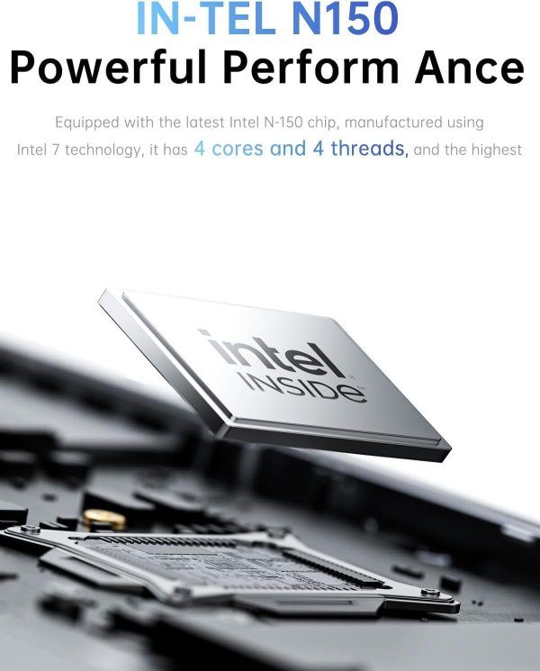 ⁦ACEMAGIC 2025 Laptop, Laptop Computer with Intel Twin Lake N150 Processor(Up to 3.6GHz), 16GB DDR4 512GB SSD Windows 11 Laptop, 15.6" IPS 1080P, USB3.2, Long Battery Life⁩ - الصورة ⁦2⁩