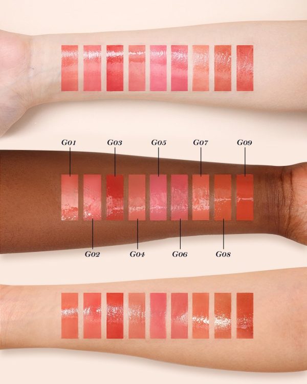 ⁦Flower Knows Midsummer Fairytales Lip Gloss-Glowy Moisturizing Coating Lip Lacquer-Hydrating Tinted Lip Oil for Girls & Women-Vegan & Cruelty Free - 0.17Fl Oz (G04 To the Moon, 5 ml)⁩ - الصورة ⁦2⁩