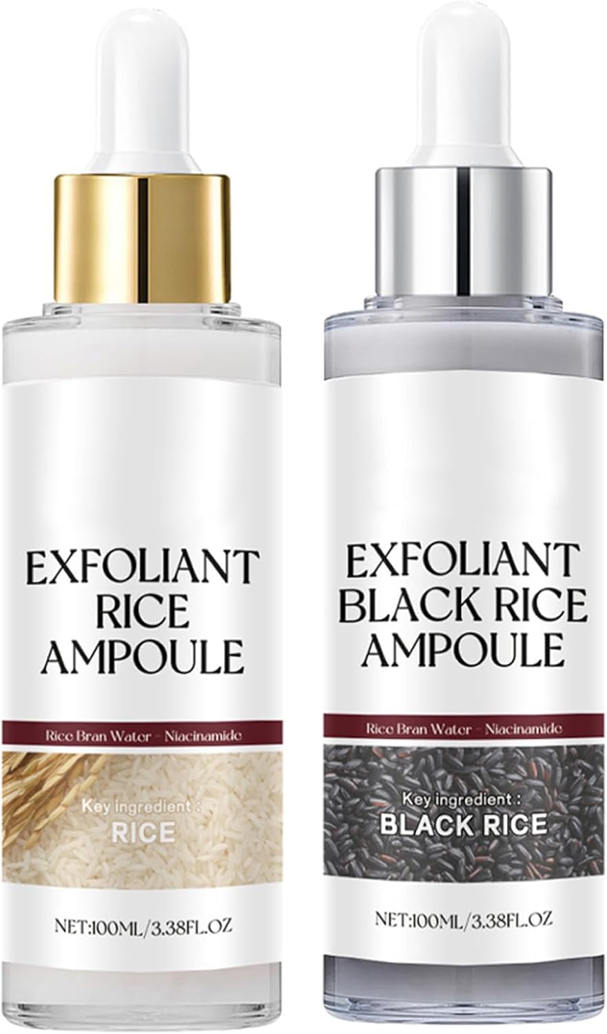 Black and White Rice Face Exfoliantor, Black and White Rice Peeling Ampoule, Rice Exfoliant, Soft Exfoliating Face Exfoliator, Hydrating Formula for All Skin Types 9 Black and White Rice Face Exfoliantor, Black and White Rice Peeling Ampoule, Rice Exfoliant, Soft Exfoliating Face Exfoliator, Hydrating Formula for All Skin Types - الصورة 9