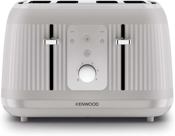 ⁦Kenwood Dawn Toaster, 4 Slot Toaster, Reheat, 5 Browning Settings, Defrost and Cancel Functions, Pull Crumb Tray, TFP09.​000CR, 1800W, Oatmeal Cream⁩ - الصورة ⁦2⁩
