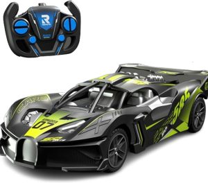 Remote Control Electric Racing Car for Boys and Girls，Remote Control Supercar 27Hz (green)