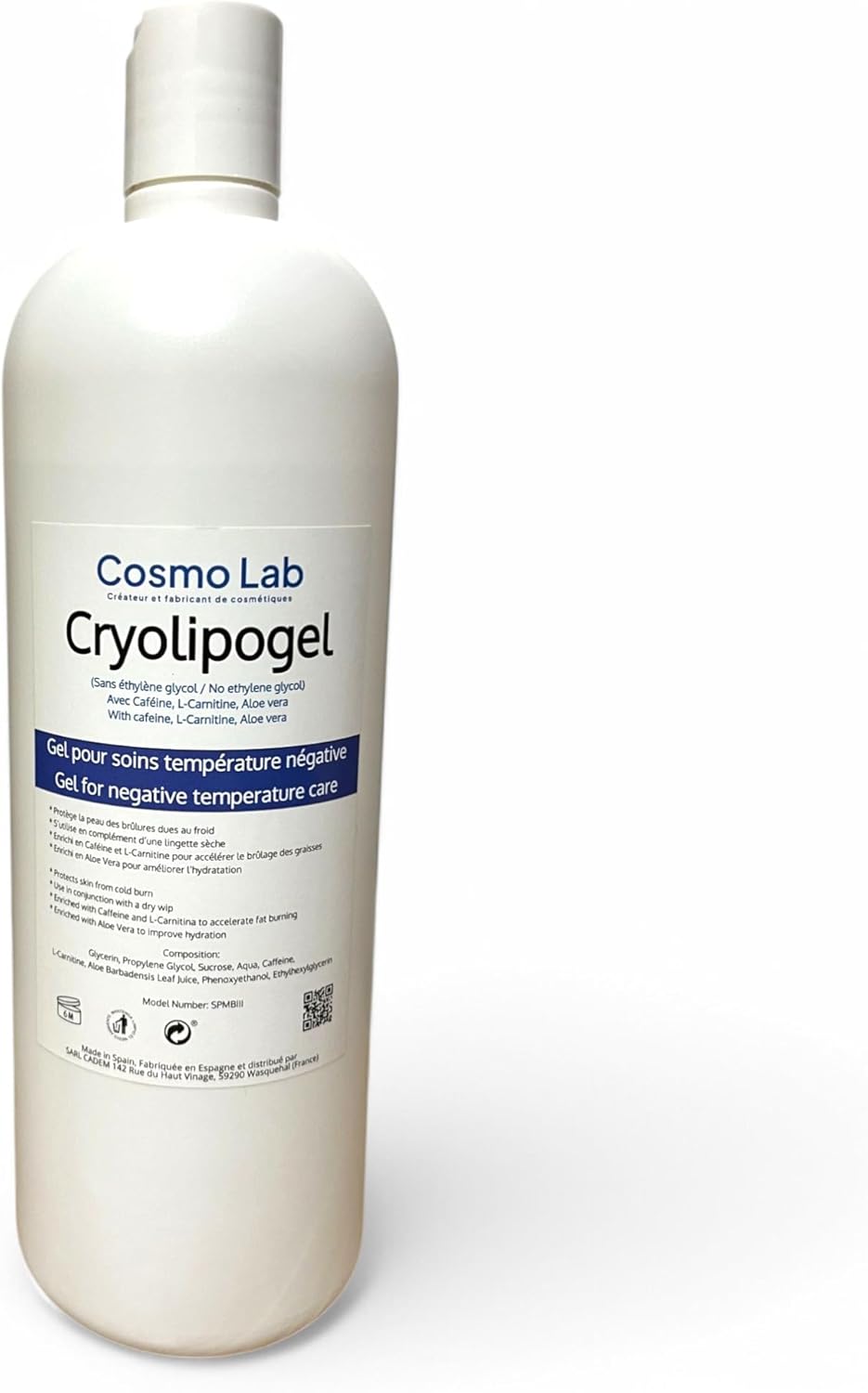 COSMO LAB CLINIC Cryolipogel Dry Membrane Gel Cryolipolyse 1000 ml 3 COSMO LAB CLINIC Cryolipogel Dry Membrane Gel Cryolipolyse 1000 ml - الصورة 3