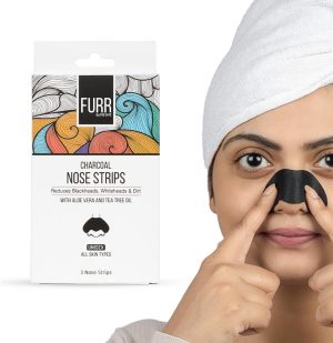 FURR By Pee Safe Blackhead Remover Bamboo Charcoal Nose Strips (Pack of 3) | With Aloe Vera & Tea Tree Oil | Reduces & Prevents Blackheads, Whiteheads, Dirt and Oil (3 count (Pack of 1))