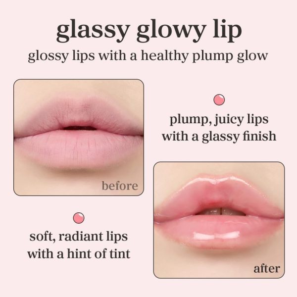⁦NOONI Korean Vegan Appleseed Lip Oil - Applepeony | Long-Lasting, Moisturizing, Plumping, Revitalizing for Dry Lips, Waterproof, No Peel Off, Hydrating, Nourishing Crystal Clear, 0.12 FL Oz⁩ - الصورة ⁦2⁩