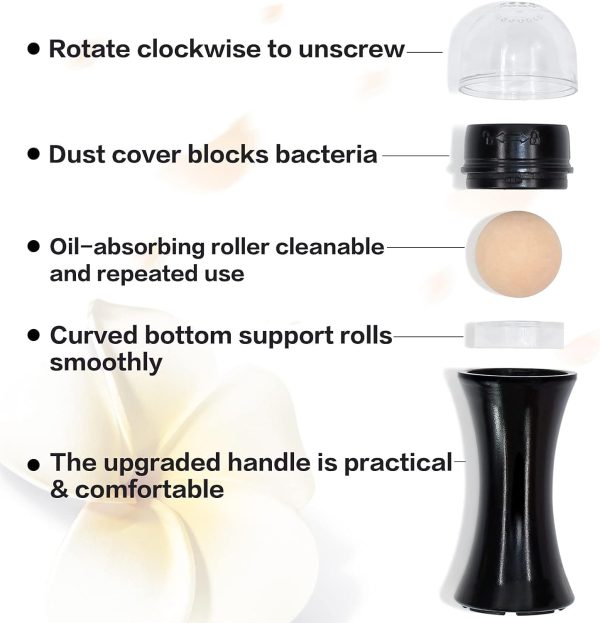 ⁦Volcanic Face Roller, Oil Control On-the-Go, Reusable Facial Skincare Tool, Oily Skin Control, Instant Results Remove Excess Shine Rolling Stone for Face Makeup Oil Absorbing Skin Care Mini Massage⁩ - الصورة ⁦5⁩