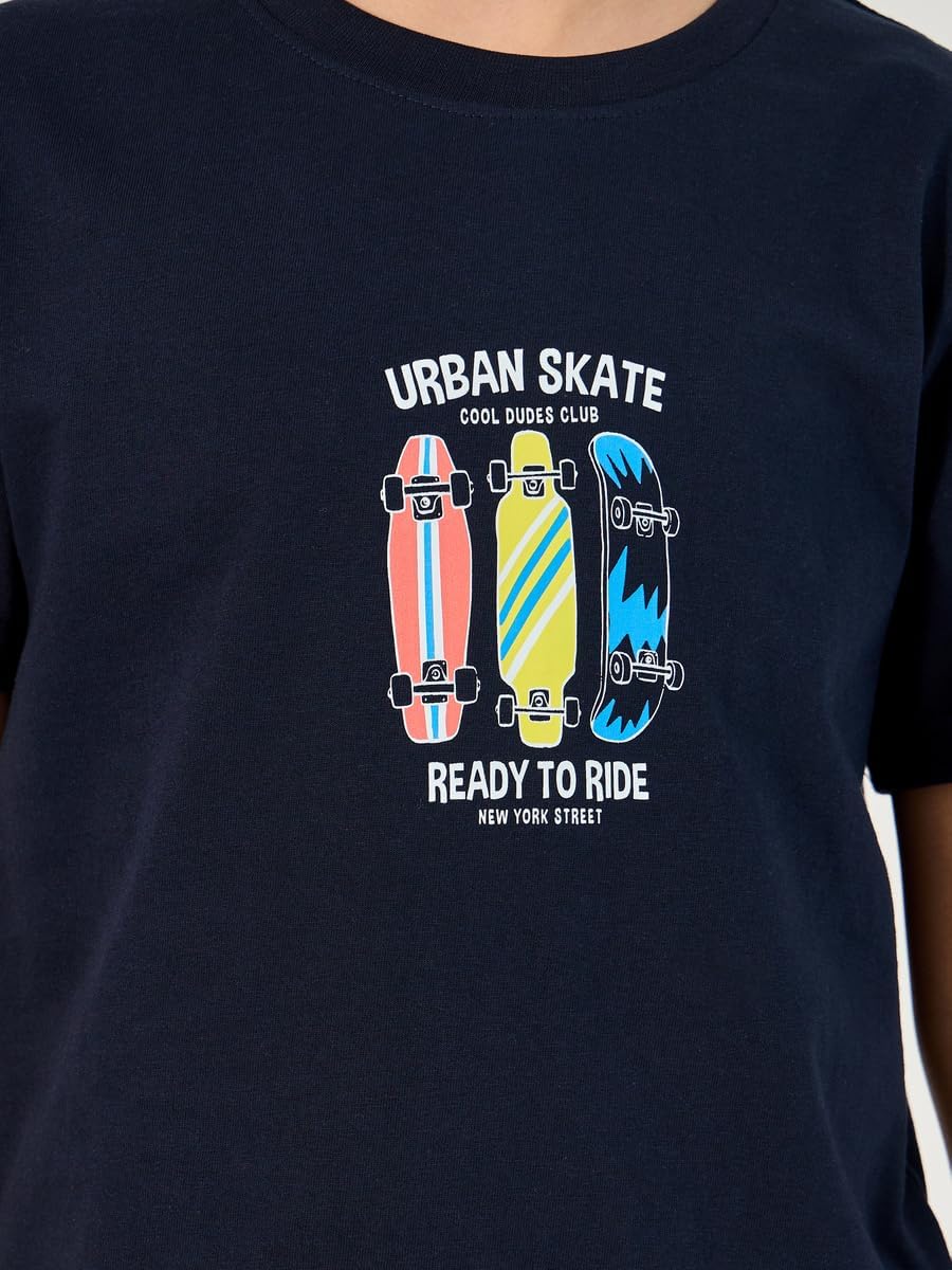 تيشيرت برقبة دائرية مطبوع عليه رسومات للاولاد من ستايلي 4 تيشيرت برقبة دائرية مطبوع عليه رسومات للاولاد من ستايلي - الصورة 4