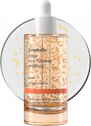 PDRN Vita Toning Ampoule JUMBO SIZE - Lightweight Glass Skin & Toning Ampoule with Vitamin B, C, E, PDRN, Serum for Blemishes, Fine Lines and Rough Skin Texture, 2.36 fl oz