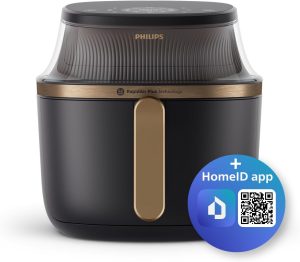 Philips Airfryer 3000 Series - 4.2L, 1400W, See-through Cooking Window, RapidAir Plus Technology, Digital Interface, Touch Screen, Black - NA322/00