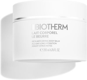 BIOTHERM Beurre Corporel Body Cream, Body Butter with Life Plankton, Shea Butter and Lemon Essences, Nourishing Body Cream with Intensive Moisturisation, for Smooth Skin, 200 ml