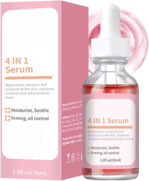 Azonee Collagen Face Serum, 4-in-1 Anti-Aging Serum for Firming, Hydrating, Oil Control & Wrinkle Reduction, Youthful Glow with Vitamin B3 & Tremella Extract (1 Fl Oz)