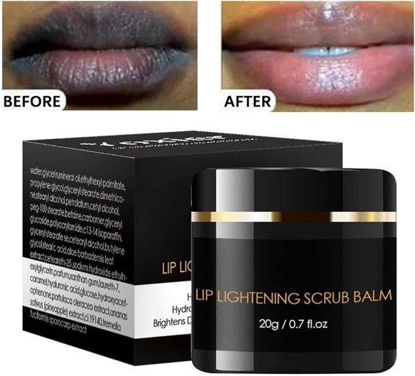 ⁦GEEKOL Lip Lightening Scrub Balm Remove Dull Lips Moisturizing Reduce Pigmentation Black Lips Anti-Drying Remove Dead Skin Lip Care⁩ - الصورة ⁦3⁩