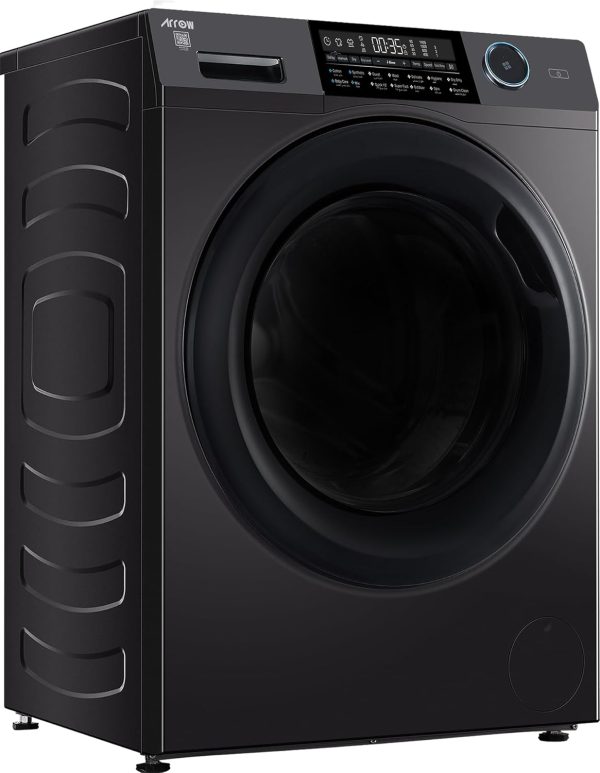 ⁦Arrow Front Load Washing Machine, 12kg | Dryer 8kg Capacity with Steam | 15 programs |140 Degree Door Open Angle | Display LED Screen |RO-12FWDHS⁩ - الصورة ⁦3⁩