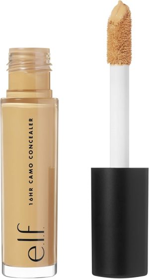 e.l.f. 16HR Camo Concealer, hoch pigmentiert, mit intensiver Deckkraft, mattes Finish, vegan & tierversuchsfrei, Deep Caramel, 6ml
