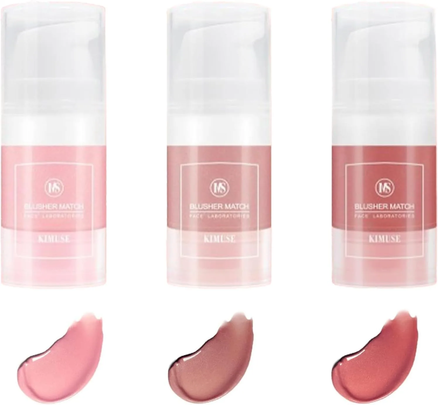 NALACAL Liquid Blush Trio Makeup, Gel Cream Blush Liquid Blusher and Cheek Color, Makeup Lightweight and Breathable Feel, Natural Looking, Blendable Buildable 3Pcs