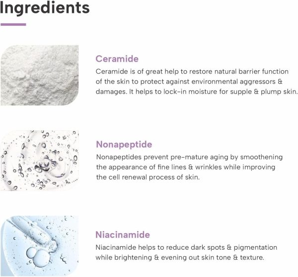 ⁦DERMATOUCH Ceramide 2% Multi Peptide 1% Niacinamide 5% Serum | For Lipid Restoration & Barrier Protection | Anti-aging Formula | Specially For Dry Skin | For Both Men & Women | 30ml⁩ - الصورة ⁦4⁩