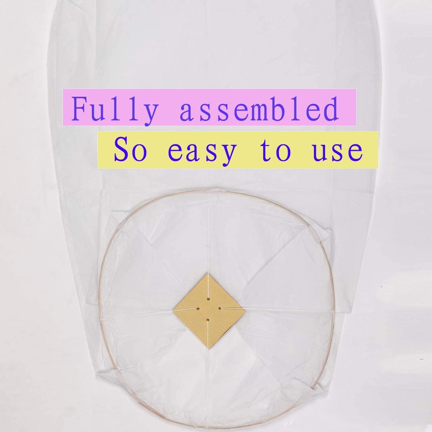 Offermax Sky Lanterns, Chinese Lanterns Fully Assembled, Flying Lanterns Easy to Use, Paper Lanterns for Parties, Birthdays, Events, Weddings, New Years, Memorial Ceremonies. (10 Pack White) 4 Offermax Sky Lanterns, Chinese Lanterns Fully Assembled, Flying Lanterns Easy to Use, Paper Lanterns for Parties, Birthdays, Events, Weddings, New Years, Memorial Ceremonies. (10 Pack White) - الصورة 4