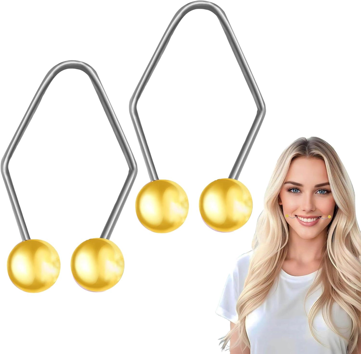 Cheek Exerciser,Fashionable Stainless Steel Muscle Trainer for Cheeks - Face Beauty Products for Smile for Studying, Working, Reading, Typing, Sleeping 8 Cheek Exerciser,Fashionable Stainless Steel Muscle Trainer for Cheeks - Face Beauty Products for Smile for Studying, Working, Reading, Typing, Sleeping - الصورة 8