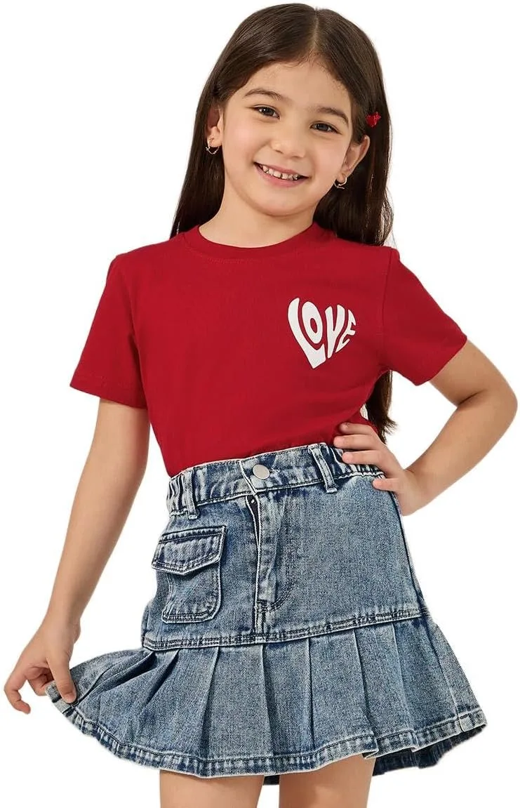 Styli Girls Graphic Print Short Sleeve T-Shirt