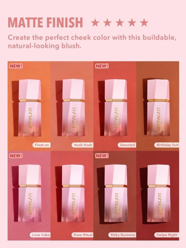 ⁦SHEGLAM Risky Business Colorful Liquid Blush Tint⁩ - الصورة ⁦4⁩