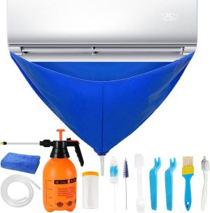 Mini Split Cleanings Kit | 1 Set Split Ac Unit Cleanings Bag | Air Conditioning System Tools, Wall Mounted Dust Washing Protector for Household
