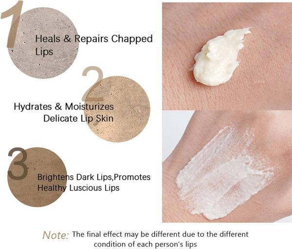 ⁦GEEKOL Lip Lightening Scrub Balm Remove Dull Lips Moisturizing Reduce Pigmentation Black Lips Anti-Drying Remove Dead Skin Lip Care⁩ - الصورة ⁦7⁩
