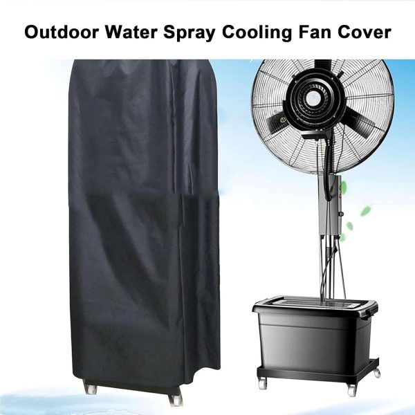 ⁦420D Fan Cover Misting Fan Cover, Cooling Waterproof Spray Fan Cover, Outdoor Industrial Fan Dust Cover, Water Misting Fan Covers, Patio Water Tank Electric Fans Case Heavy Duty Large (No Fan)⁩ - الصورة ⁦6⁩
