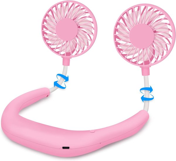 SZ-Jiaoyu Mini Handheld USB Facial Fan for Hands-Free Sports, Mini Cooling Fan Around Your Neck for Travel, Office, Home Room, Outdoor Sports, 300x190 Multi Color