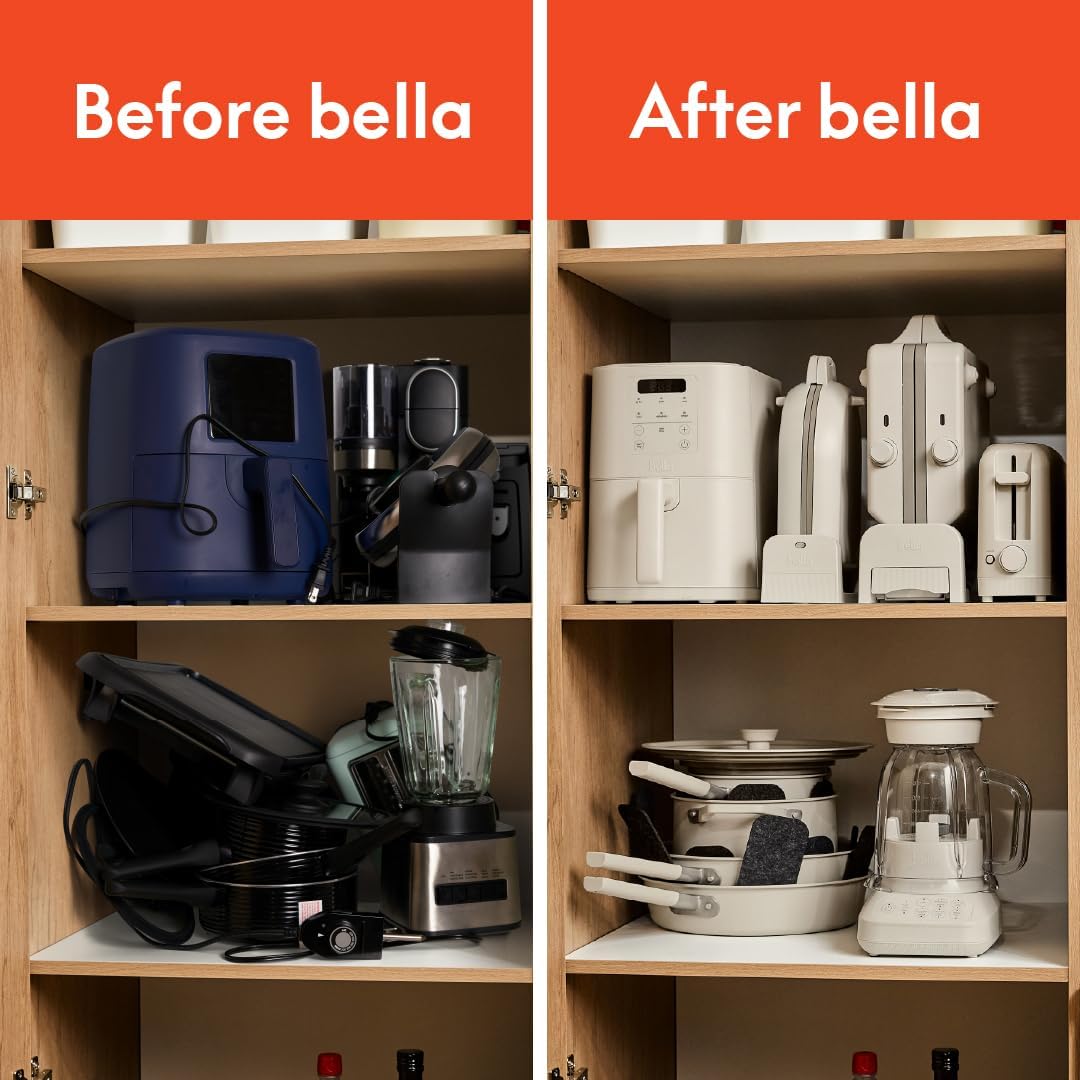 Bella Flip-n-Store EverGood™ Ceramic Nonstick Coating Waffle Maker, Fits Anywhere™ Cookware, Power Indicator Light, Cool Handle & Wrap 7 Bella Flip-n-Store EverGood™ Ceramic Nonstick Coating Waffle Maker, Fits Anywhere™ Cookware, Power Indicator Light, Cool Handle & Wrap - الصورة 7