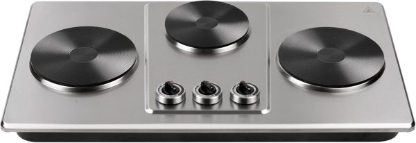 ⁦Koolen Electric Cooker, 2800W, 3 Burners, Silver⁩ - الصورة ⁦4⁩